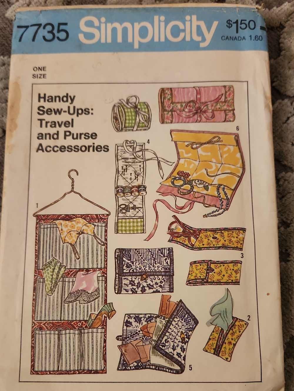 Simplicity 7735 Handy Sew-Ups Travel & Purse Accessories Pattern